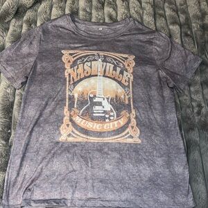 Nashville Music City Kids Graphic T-Shirt - Gray